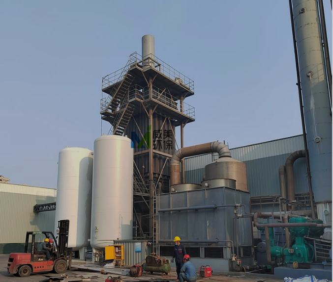 The wet electrostatic precipitator for baking soda tail gas treatment has been installed and put into operation.